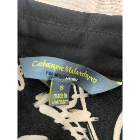 Catherine Malandrino Women's Black And White Paris Long Sleeve Blouse - Small - Picture 9 of 11